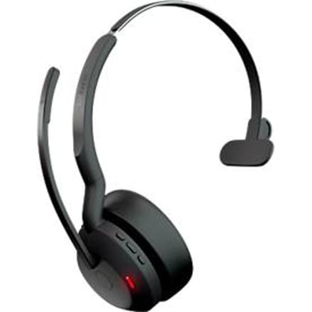 Jabra Evolve2 55 MS On Ear headset Bluetooth Mono Zwart Noise Cancelling, Ruisonderdrukking (microfoon) Headset, Mono Telefoon
