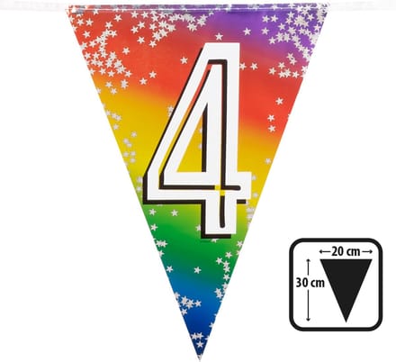 Boland - Folievlaggenlijn Rainbow '4' - Regenboog - Regenboog