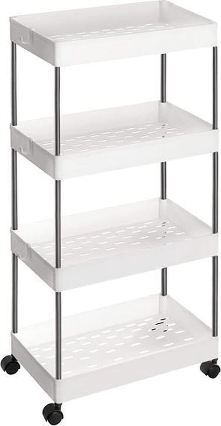 MIRA Home - Serveerwagen - Keukentrolley - Basic - PP - Wit - 40x22x86