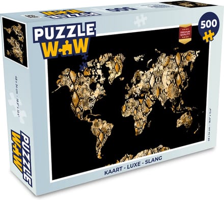 Puzzel Kaart - Luxe - Slang - Legpuzzel - Puzzel 500 stukjes