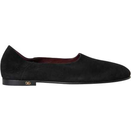 Dolce & Gabbana Zwarte Suède Instappers Formele Schoenen