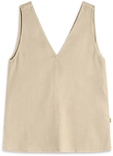 Ecoalf Samy Mouwloos Shirt Beige L Vrouw