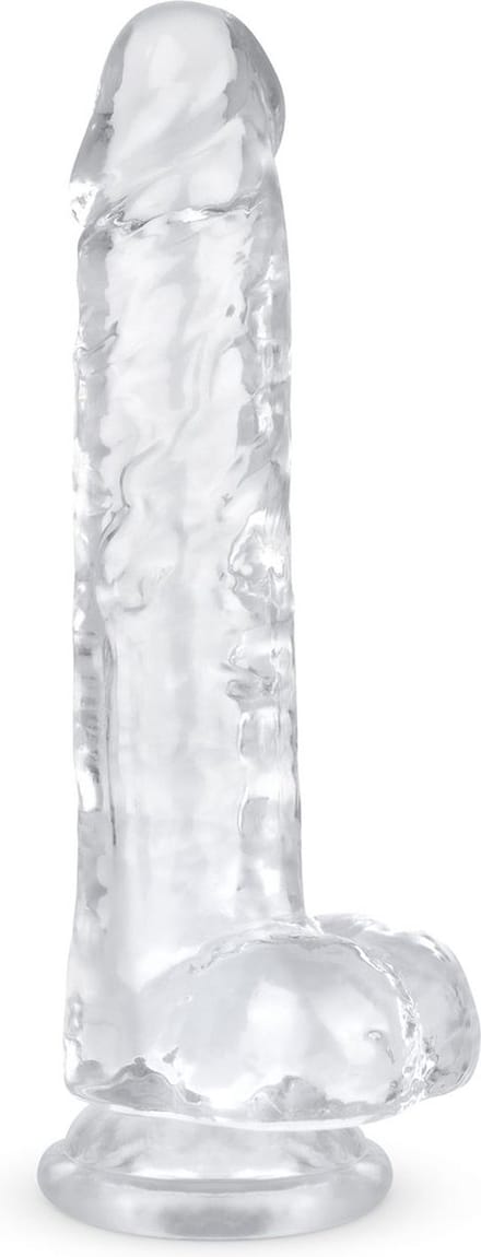 Jelly Dildo met ballen - 19 cm