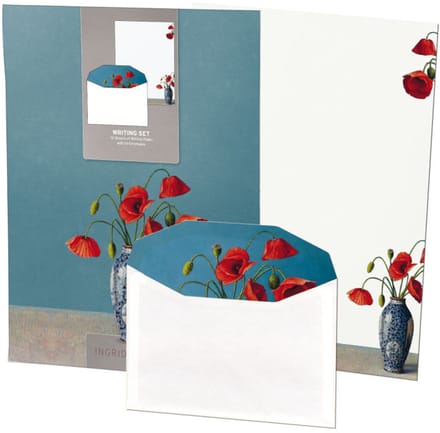 Briefpapier met enveloppen: Klaprozen, Ingrid Smuling