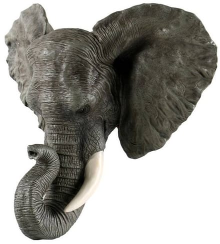 Olifantenkop groot 56x26x46 Wanddecoratie