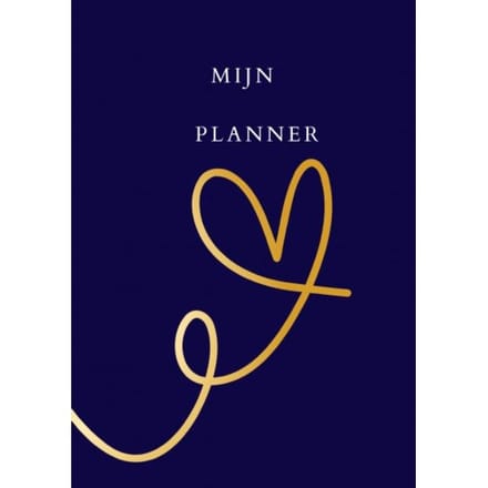 Mijn Planner Hart Blauw/Goud. - Kris Degenaar