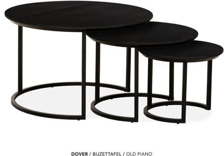 Maxfurn - Set van 3 ronde salontafel | kleur: Old piano