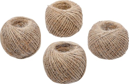 Stevig Jute Touw Set 1mm x 45m - 4 Delig voor Klussen en Hobby