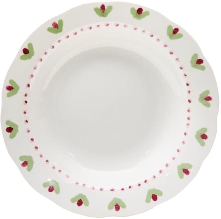 Secret de Gourmet Fleur de Rose Diep bord Ø23cm - Set van 6 stuks - Wit/Groen