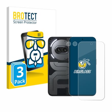 Screenprotector 3 Stuks voor Nothing Phone (2a) Plus (Voor+Camera) Beschermglas transparant