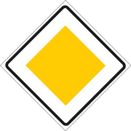 Voorrangsweg sticker, B1 150 x 150 mm