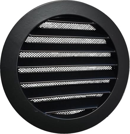 Weerbestendig Rooster Ø 150 mm Aluminium Zwart voor Buitentoepassingen
