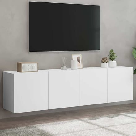 vidaXL - Tv-meubels - 2 - st - wandgemonteerd - 80x30x41 - cm - wit