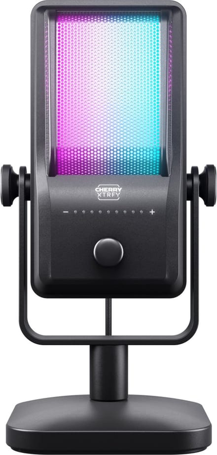 CHERRY XTRFY Ngale R - Microfoon - RGB - 3.5mm Jack & USB-C - 2m Kabel - Zwart