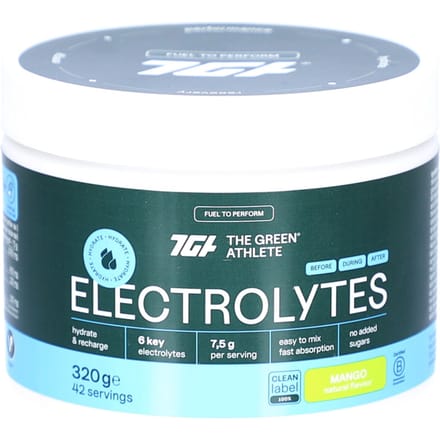 The Green Athlete Electrolytes Mango 320 Poeder