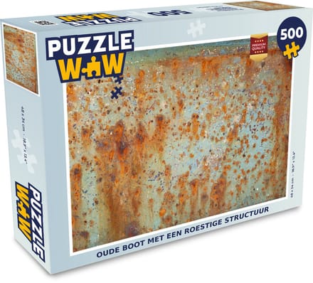 Puzzel Oude boot met een roestige structuur - Legpuzzel - Puzzel 500 stukjes