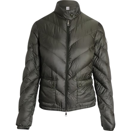 Moncler Gevoerde Donsjas in Olijf Polyamide