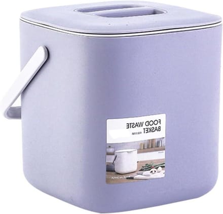 Keukencompostbak - Afvalbak Compost Prullenbak - Keuken Afval Scheiden - Geurloos Deksel - 4 Liter - Grijs