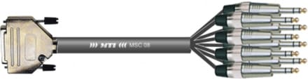 MUSIC STORE Studio Multicore/Eco 8/25-Kl. 1,5m / D-Sub 25 <> jack sym - Analoge multicore kabel