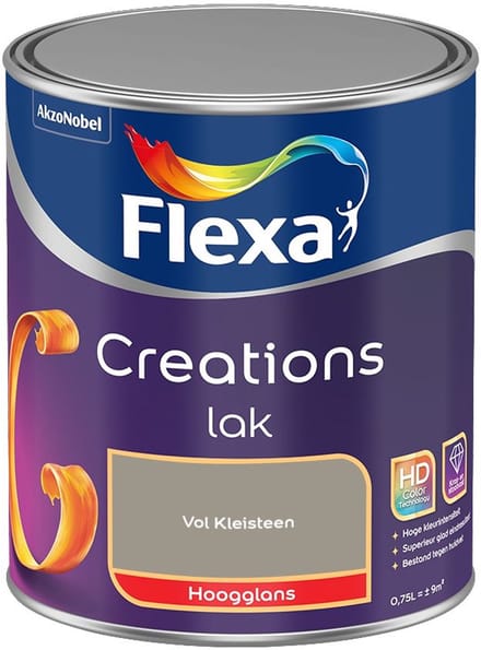 Flexa - Creations Lak Hoogglans - Vol Kleisteen - Mengverf - 750 Ml