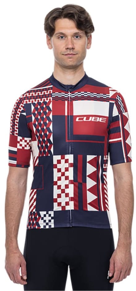 Cube Blackline Cmpt Korte Mouw Wielertrui Rood XL Man