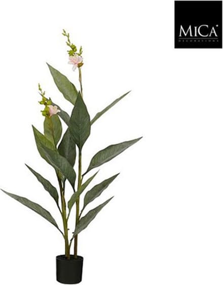 Mica Decorations Canna in pot lichtroze - 115 x 46 cm