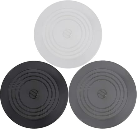 Universele Afvoerstop - Gootsteen Plug - Water Dicht Maken - Goede Afsluiting - 3 Stuks 15.5cm - Grijs