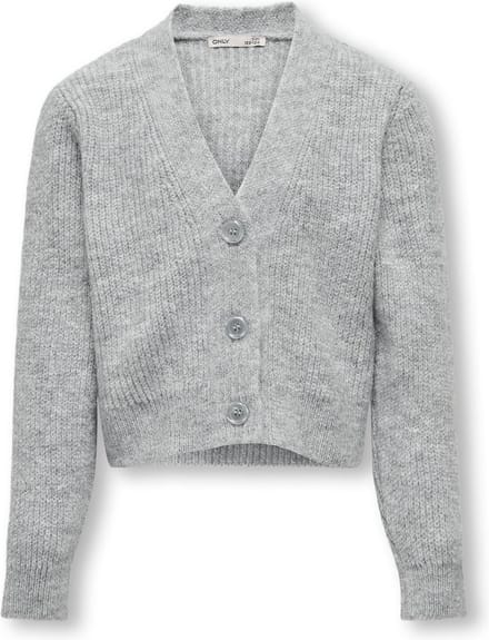 ONLY meisjes kids vest ORIANA Light Grey Melange SILVER GLITTER Regular Fit