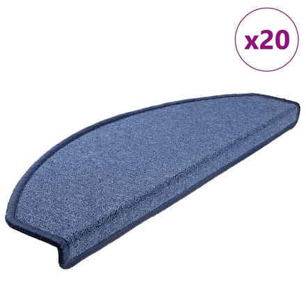 vidaXL - Trapmatten - 20 - st - 65x24x4 - cm - Blauw - Halfrond - Groot