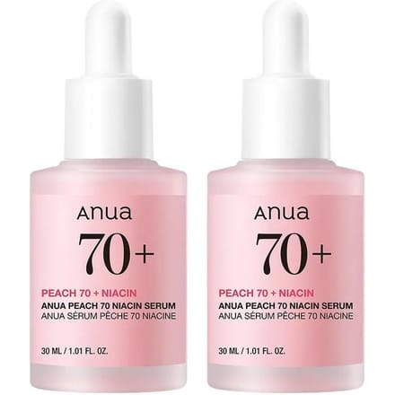 ANUA Perzik 70 Niacinamide Serum Verhelderend & Glow Verzorging 30ml x2 Set white