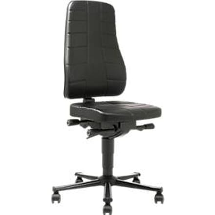 Bureaustoel All-in-One 9643, bekleed met kunstleder, zwart