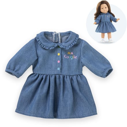 Denim jurk met lange mouwen voor poppen Corolle