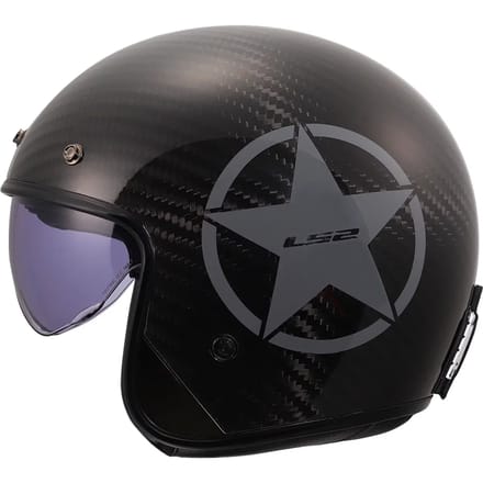 LS2 OF601 Bob II Carbon Star Open-Face Helm -