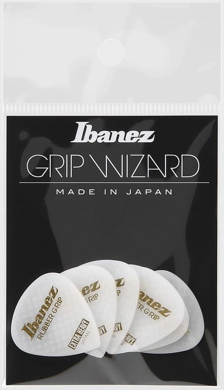 Ibanez PA16XRG-WH Rubber Grip Plectrums 1.2mm (White) - Plectrum set