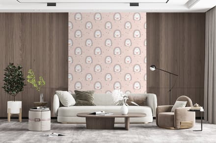 Behang - Fotobehang Egel - Pastel - Kinderen - Breedte 165 cm x hoogte 220 cm