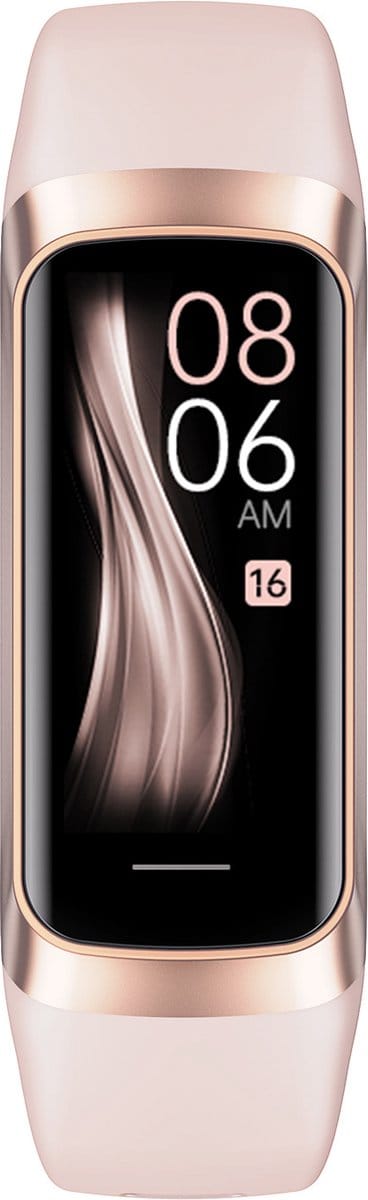 DrPhone ActiFit - 1.1'' AMOLED Scherm - Extra Lichte Activiteiten Tracker - Horloge met 25 Sportmodi - Goud