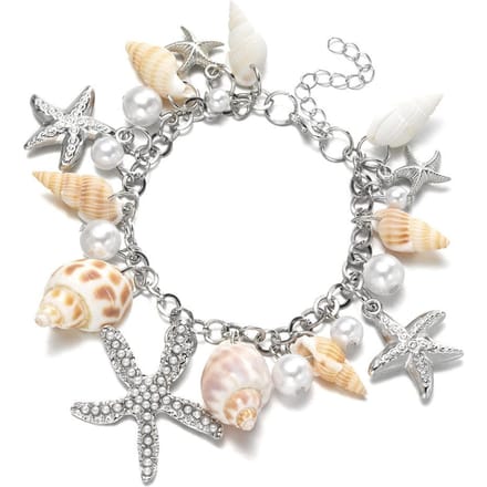Koreaanse Mode Mode Getijden Oceaan Boheemse Armband, Zeester Schelp Armband Sieraden white