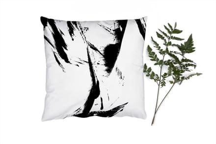 Sierkussens - Kussentjes Woonkamer - 60x60 cm - Verf - Zwart - Abstract