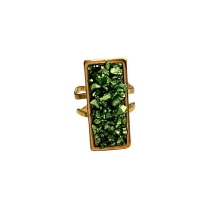 2 Love It - Crush of Gold - dames - ring - verstelbaar - groen