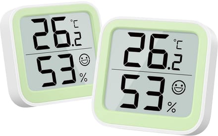 Mini Hygrometer en Temperatuursensor voor Binnen - Vochtigheid Meter met Comfortdisplay voor Babykamer
