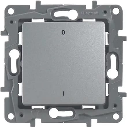 Legrand Dubbelpolige Inbouwschakelaar Niloé Zilver