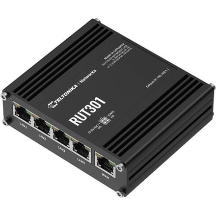 Teltonika RUT301 Industrial Ethernet Router (RUT301000000 / Standard package with EU PSU) - Router