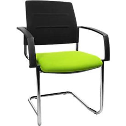 Sledestoel SSI Proline Visit P2 - ergonomisch - rug polyester zwart - appelgroen - Schäfer Shop Select