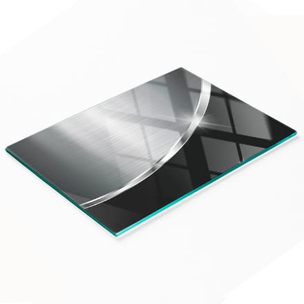 Keukenplank van gehard glas met decoratieve grafische textuur, 80x52 cm