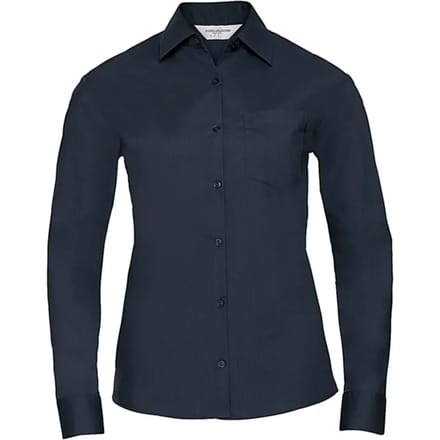 Dameshemd met lange mouwen Russell Athletic Poplin