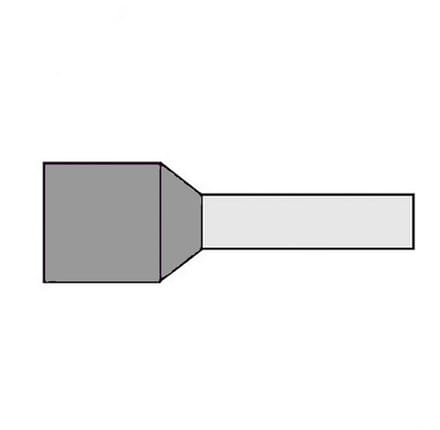 Elektrawebshop Adereindhuls geisoleerd 4mm² (grijs) 100 stuks - 221013