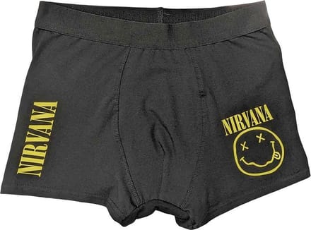 Nirvana - Yellow Smile Boxershorts - M - Zwart