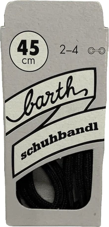 Veters Barth 45 cm dun rond zwart