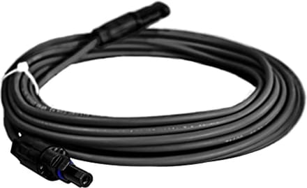 Zonnekabel verlengkabel 4 mm² met zonnestekkers - 45 meter zwart