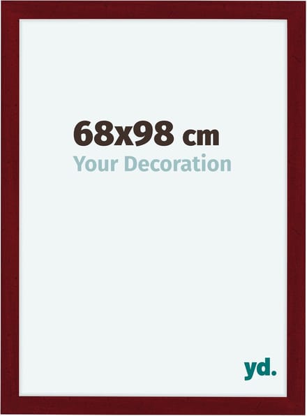 Your Decoration - Fotolijst 68x98 cm - MDF - Wijnrood Geveegd - Como